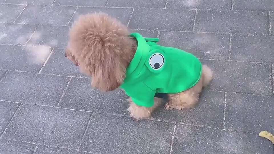 Winter Fleece Pet Hoodie – Adorable Fruit Design for Small Breeds Overview: 1. The material is soft and comfortable, enough to keep warm so that your pet looks more attractive and stylish! 2. Fruit design to make your puppy more cute, which will help redu