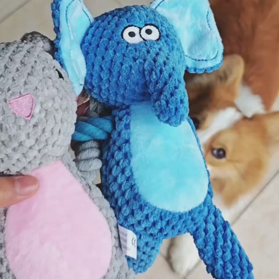 Plush Rope Tug Toy – Squeaky & Fun Training for Dogs Overview: 100% brand new and high quality. It's a good gift for your pet. hours of fun for you and your dog. Product Information: Color: hippo Material: Plush Category: Pet Toys Packing List: Plush toy