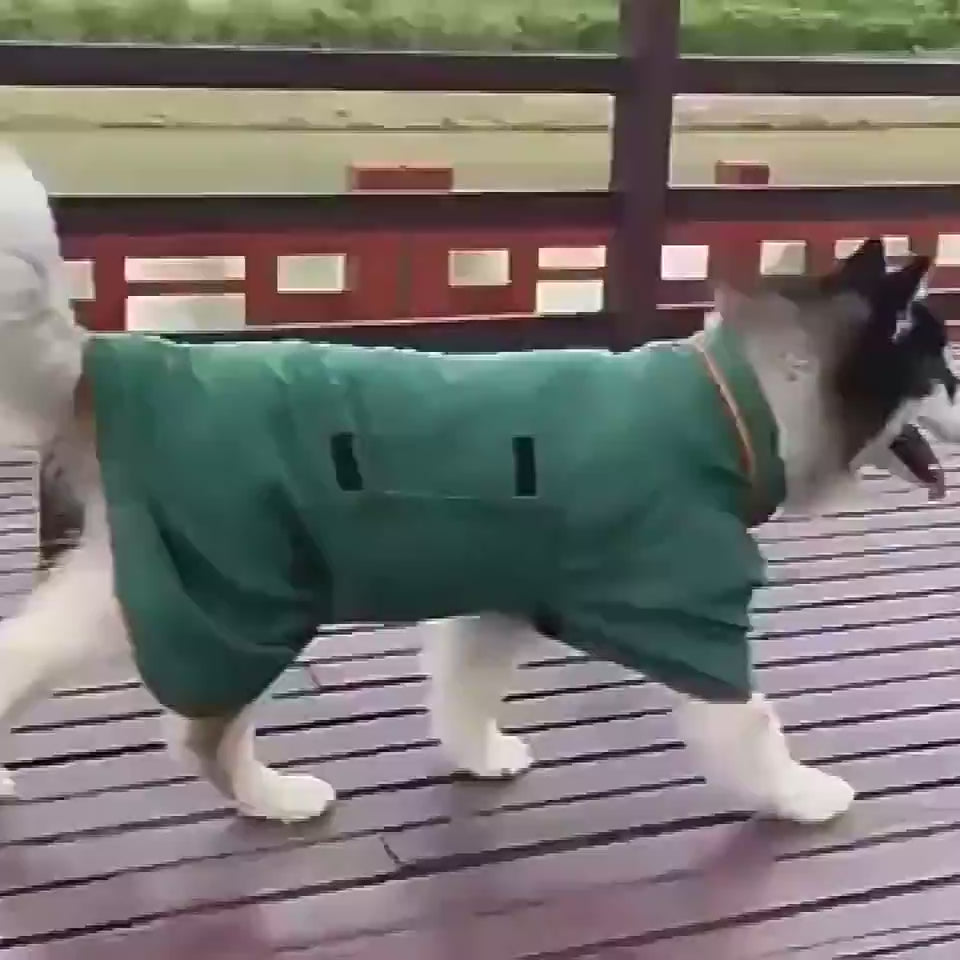 DryPaws™ Microfiber Bathrobe Overview: 1. Dog Bathrobe Towel, Dog Fast Drying Dog Drying Coat with Adjustable Chest Neck Strap, Super Absorbent Microfiber Material Pet Drying Moisture Absorbing Bathrobe with Hook and Loop 2. Healthy and skin-friendly mate