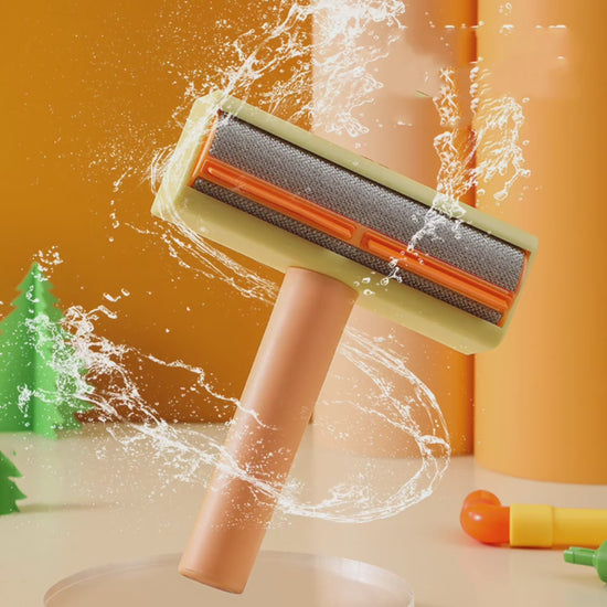 FurSweep™ 2-Way Lint Roller Overview: 1. REUSABLE PET HAIR REMOVER: Simply roll back and forth on the furniture surface, and pick up the pet hair. 2. ONE ROLLER TO CLEAN MOST FURNITURE: The dog hair remover roller can be used on most furniture. 3. CONVENI