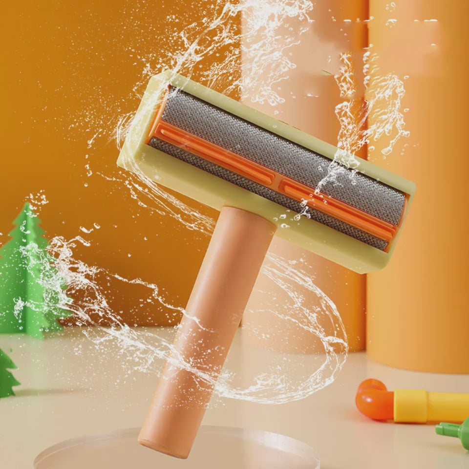 FurSweep™ 2-Way Lint Roller Overview: 1. REUSABLE PET HAIR REMOVER: Simply roll back and forth on the furniture surface, and pick up the pet hair. 2. ONE ROLLER TO CLEAN MOST FURNITURE: The dog hair remover roller can be used on most furniture. 3. CONVENI