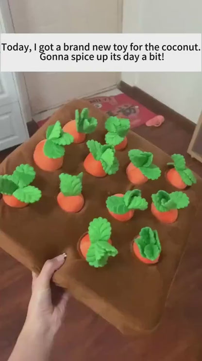 CarrotSniff – Plush Chew & Snuffle Toy for Dogs Overview: 1. Comfortable Fabric: The exterior is made of high-quality crystal cotton soft fabric, and every interior part is fully filled. High resilience, cotton not easy to fall out of it, not afraid of sq